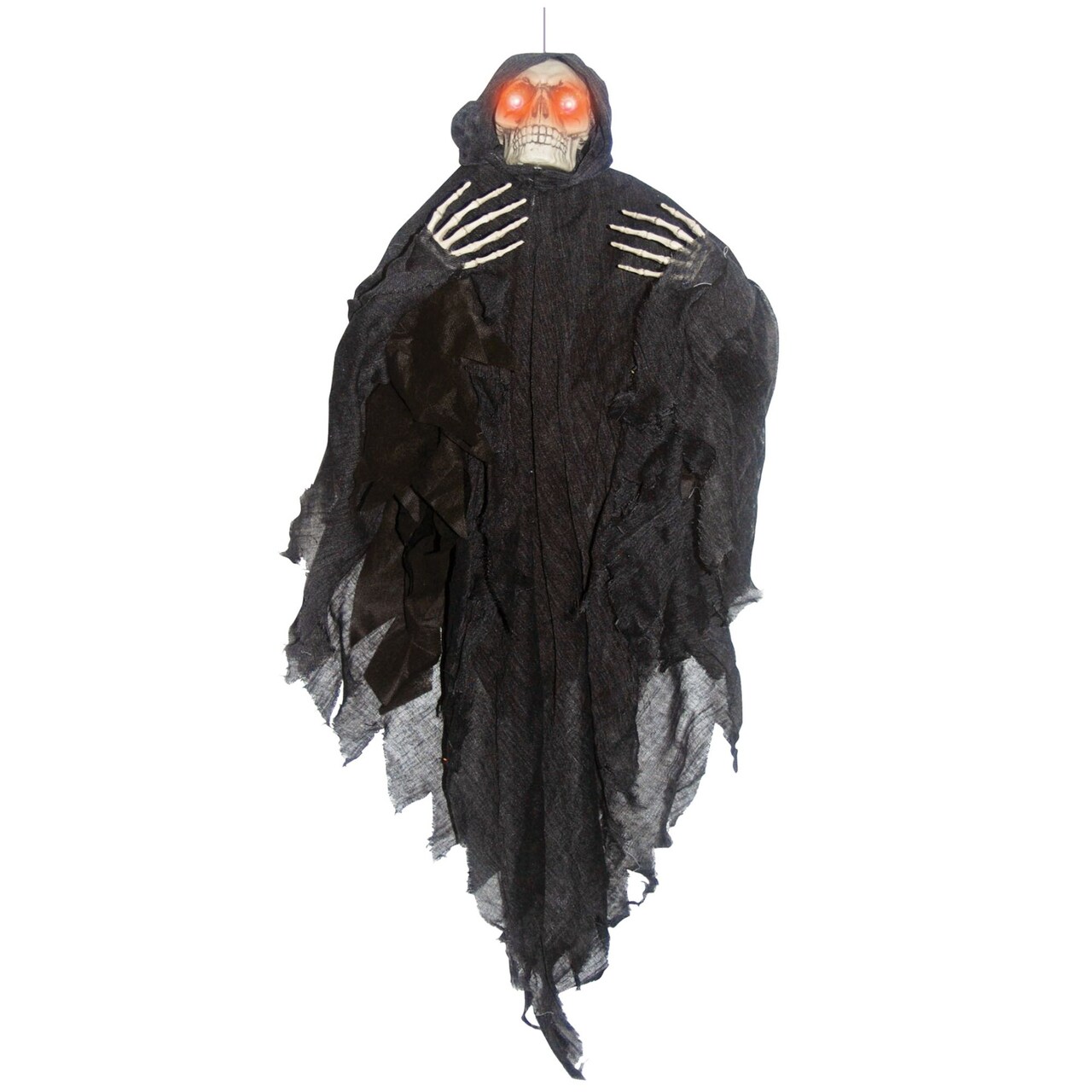 The Costume Center 48" Black and White Skull Face Hanging Light Up Reaper Halloween Prop